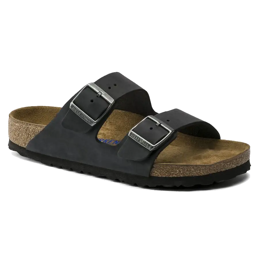 Arizona Lit de pied souple Cuir huilé Noir